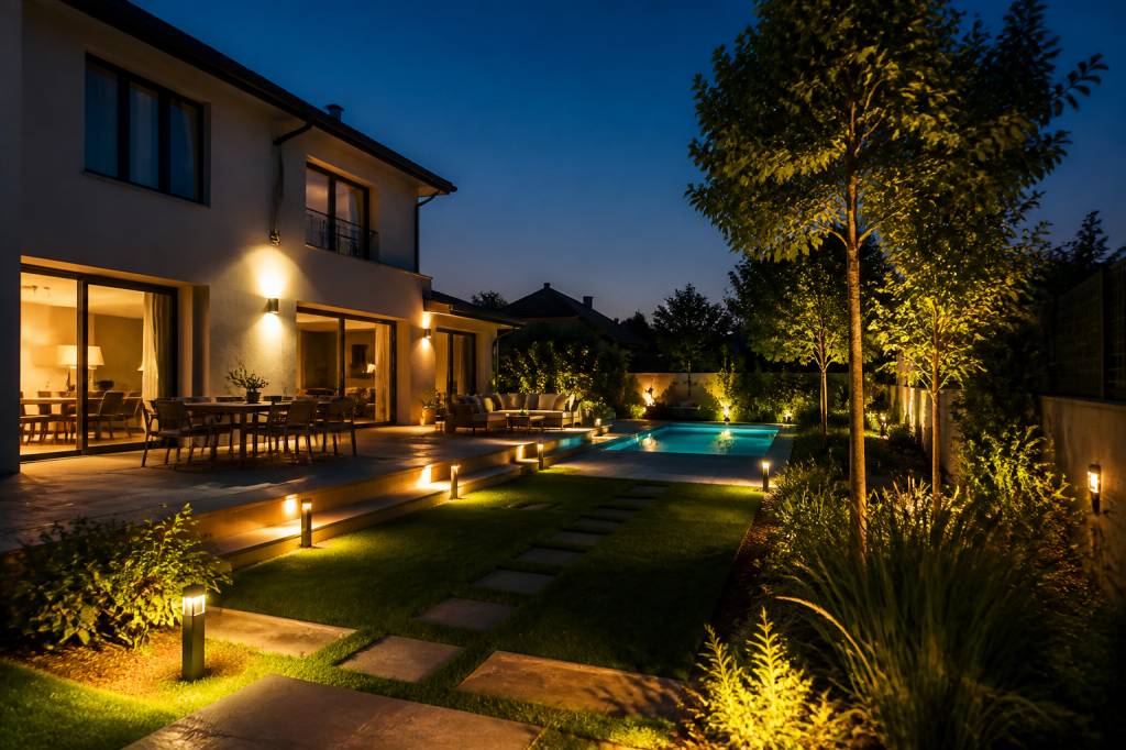 Éclairage extérieur : comment sublimer maison, jardin et piscine avec des solutions économiques et durables